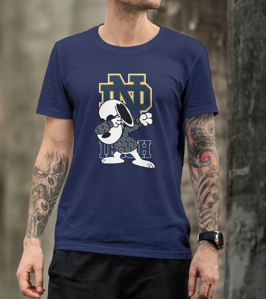 ND Irish Snoopy Dabbing Notre Dame Fighting Irish T-Shirt