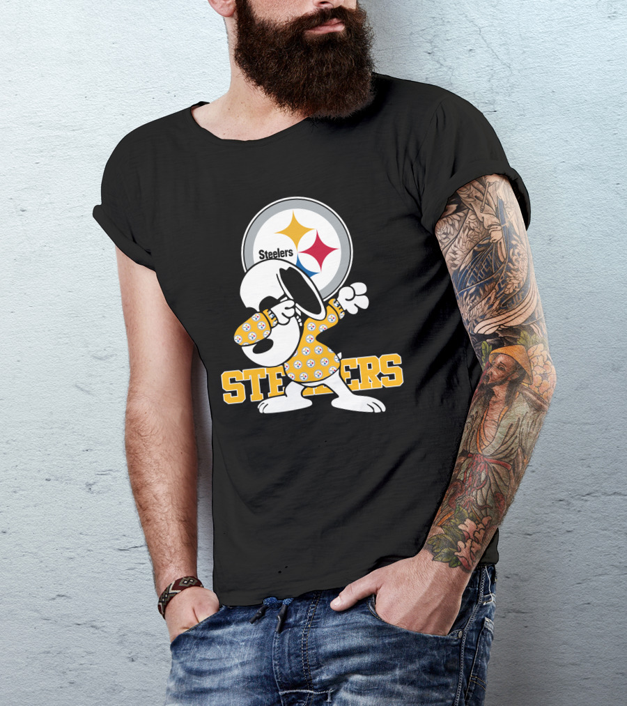 Pittsburgh Steelers Snoopy Dabbing Fan T-Shirt