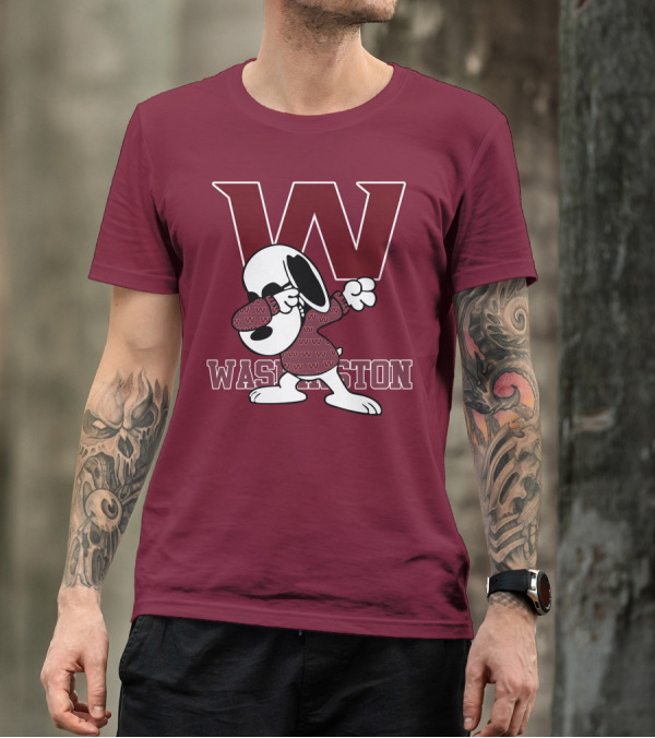 Washington Snoopy Dabbing With W T-Shirt