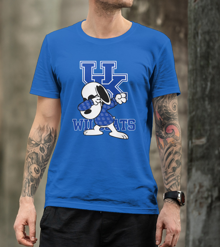Kentucky Wildcats UK Snoopy Dabbing Basketball T-Shirt