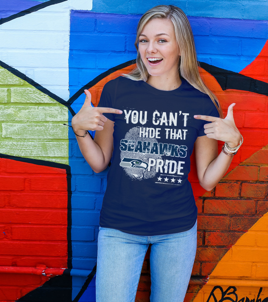 You Can't Hide That Seahawks Pride Seahawks Logo And Stars T-Shirt