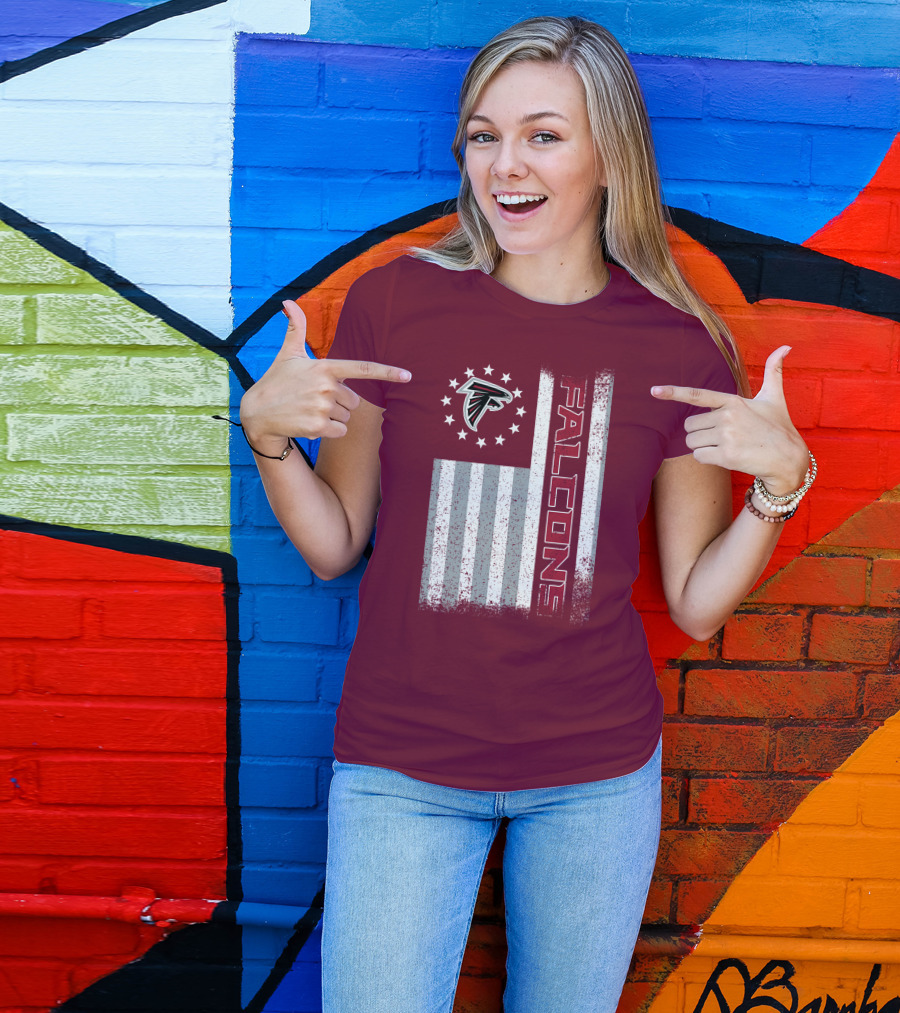 Atlanta Falcons American Flag Stars And Stripes T-Shirt