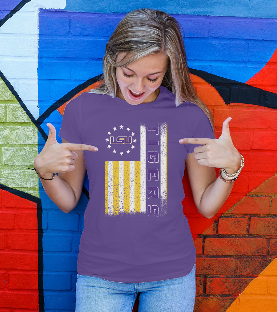 Lsu Tigers Stars And Stripes T-Shirt