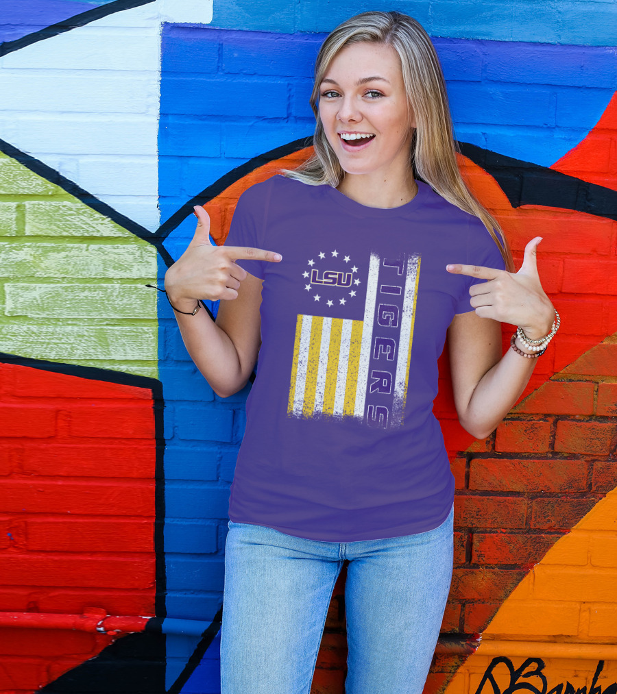 Lsu Tigers Stars And Stripes T-Shirt