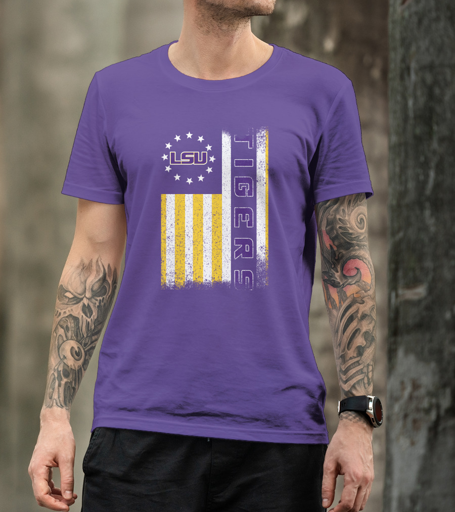Lsu Tigers Stars And Stripes T-Shirt