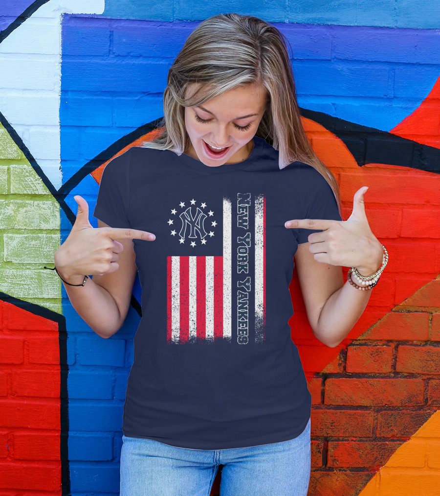 New York Yankees American Flag Stars And Stripes T-Shirt