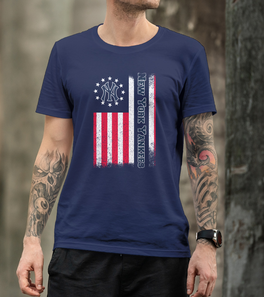 New York Yankees American Flag Stars And Stripes T-Shirt