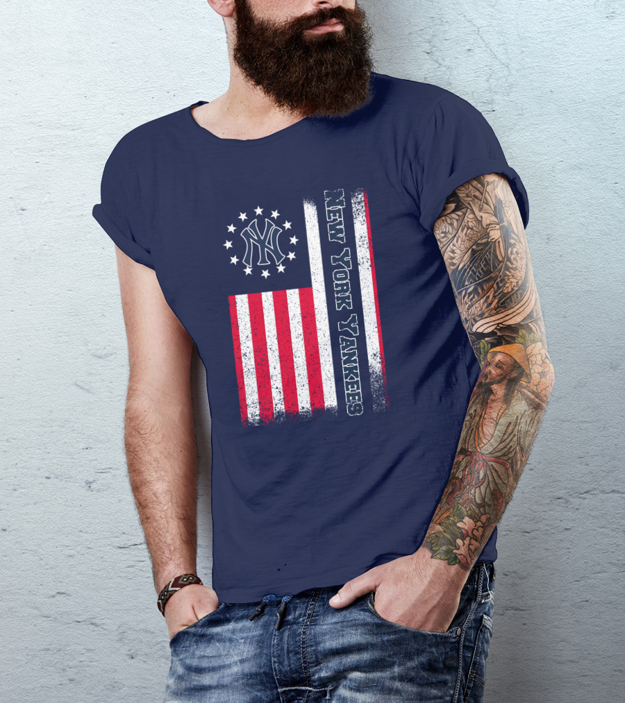 New York Yankees American Flag Stars And Stripes T-Shirt