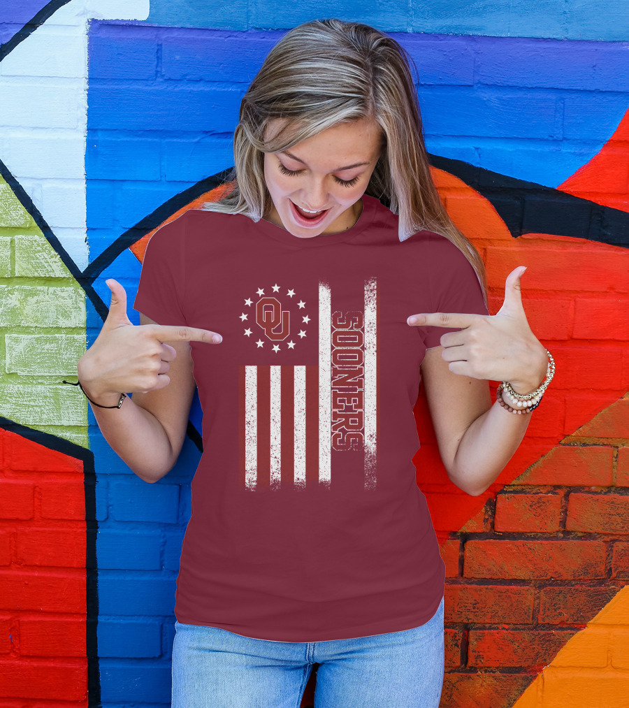 Oklahoma Sooners Ou Stars And Stripes Flag T-Shirt