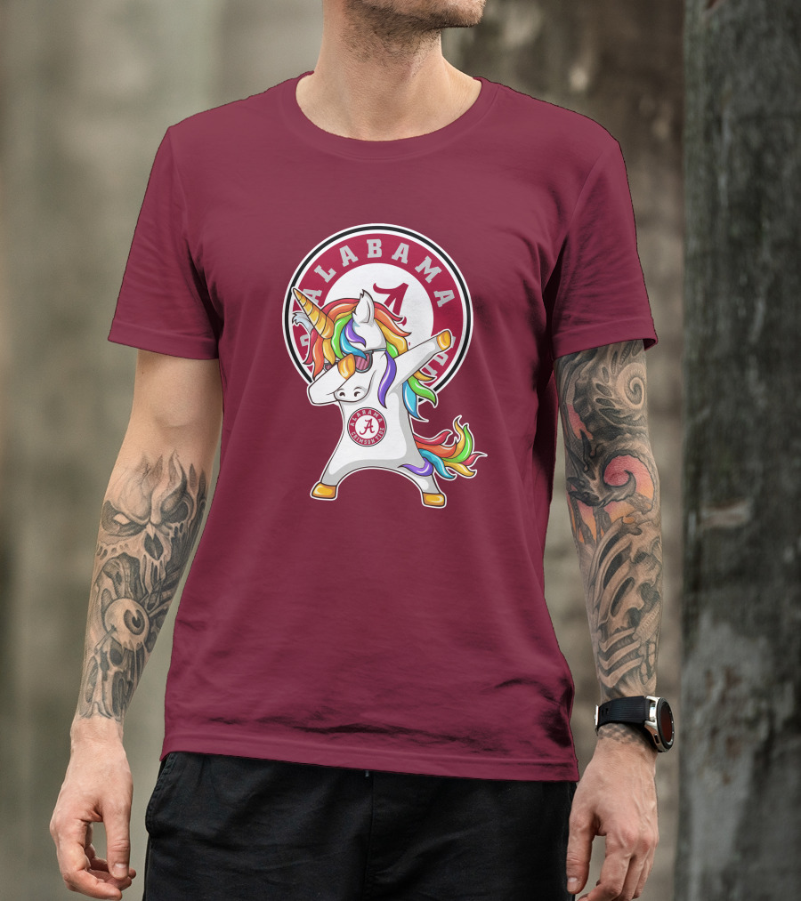 Alabama Crimson Tide Dabbing Unicorn T-Shirt
