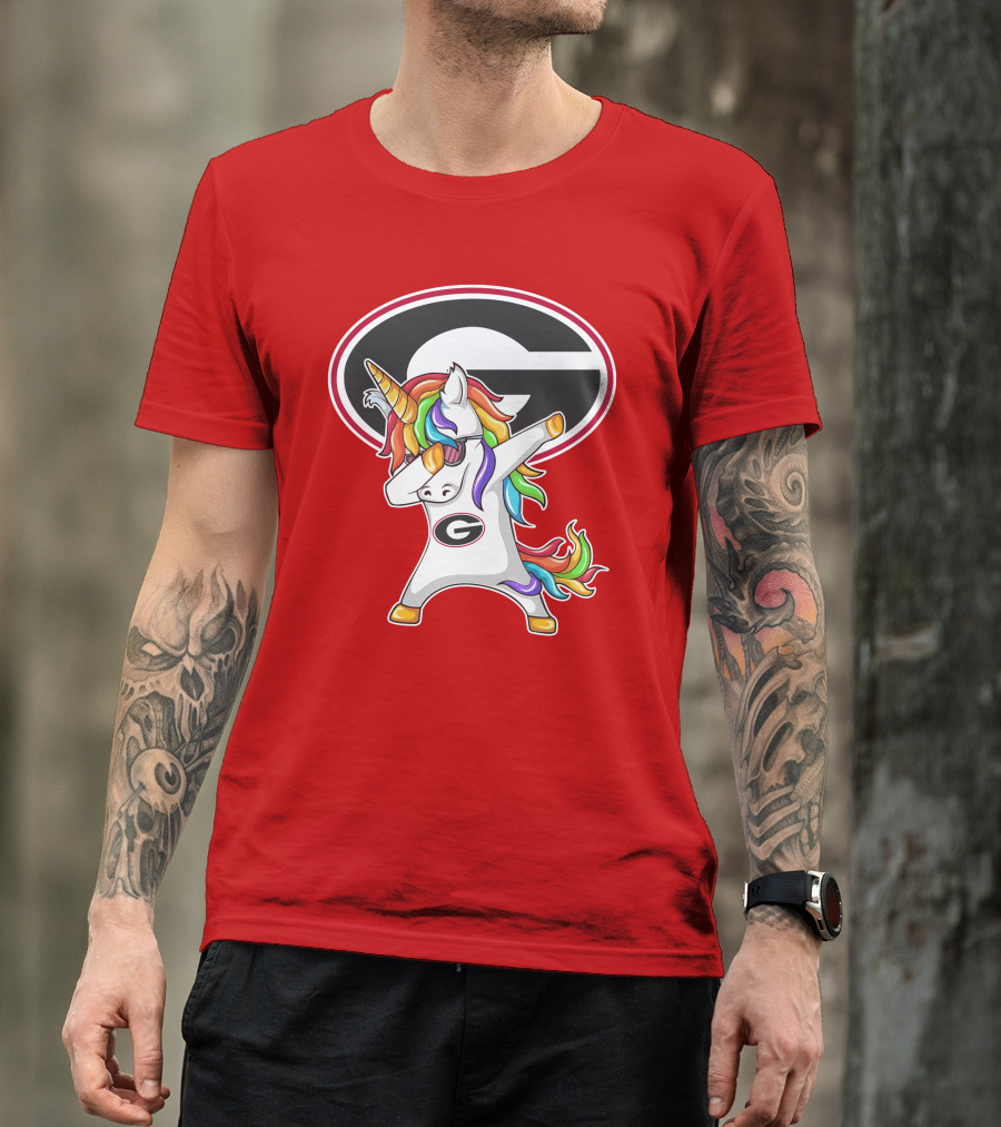 Georgia Bulldogs Dabbing Unicorn T-Shirt