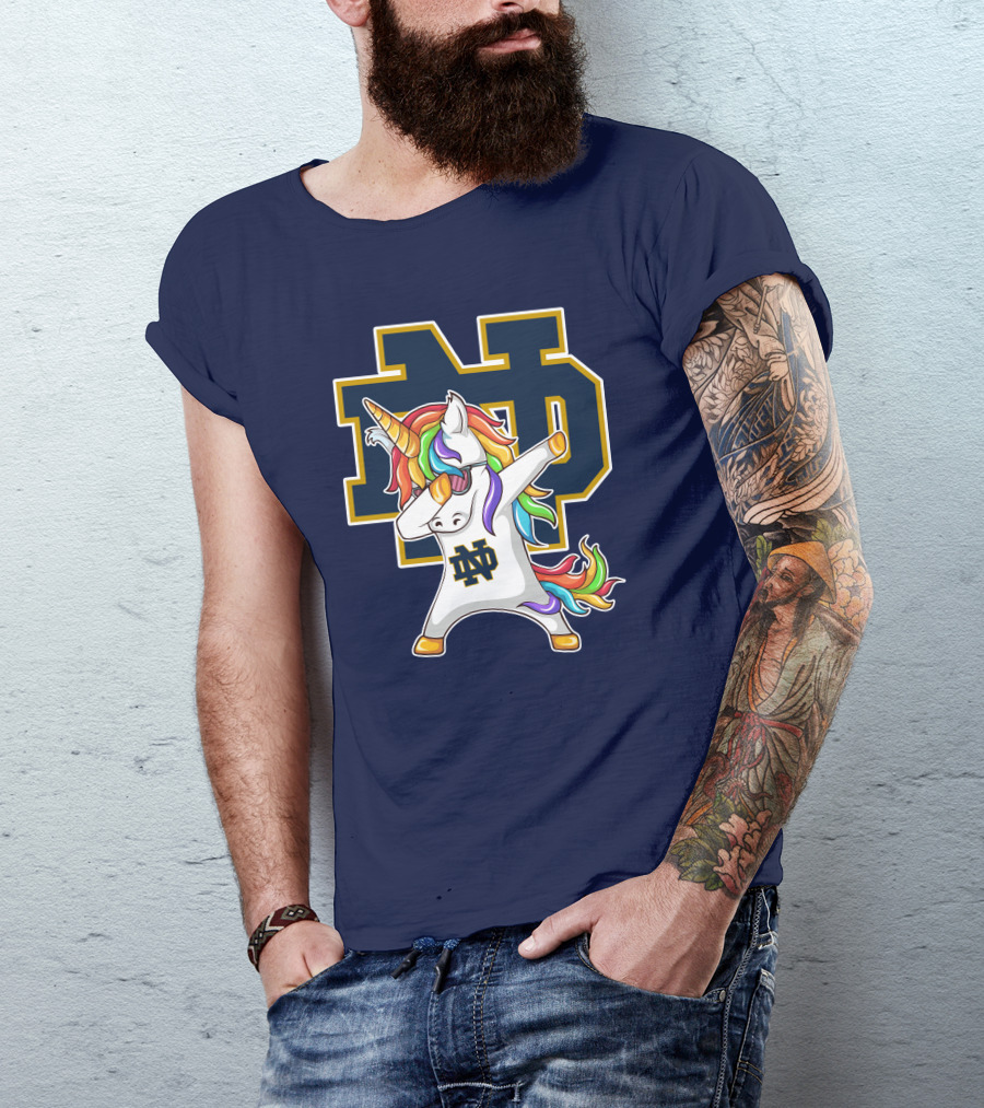 Notre Dame Fighting Irish Dab Unicorn ND T-Shirt