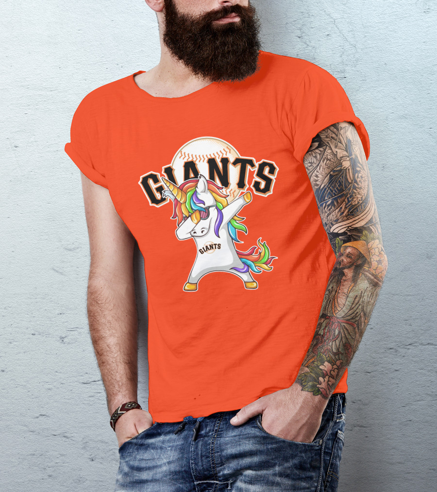 San Francisco Giants Unicorn Dabbing Baseball T-Shirt