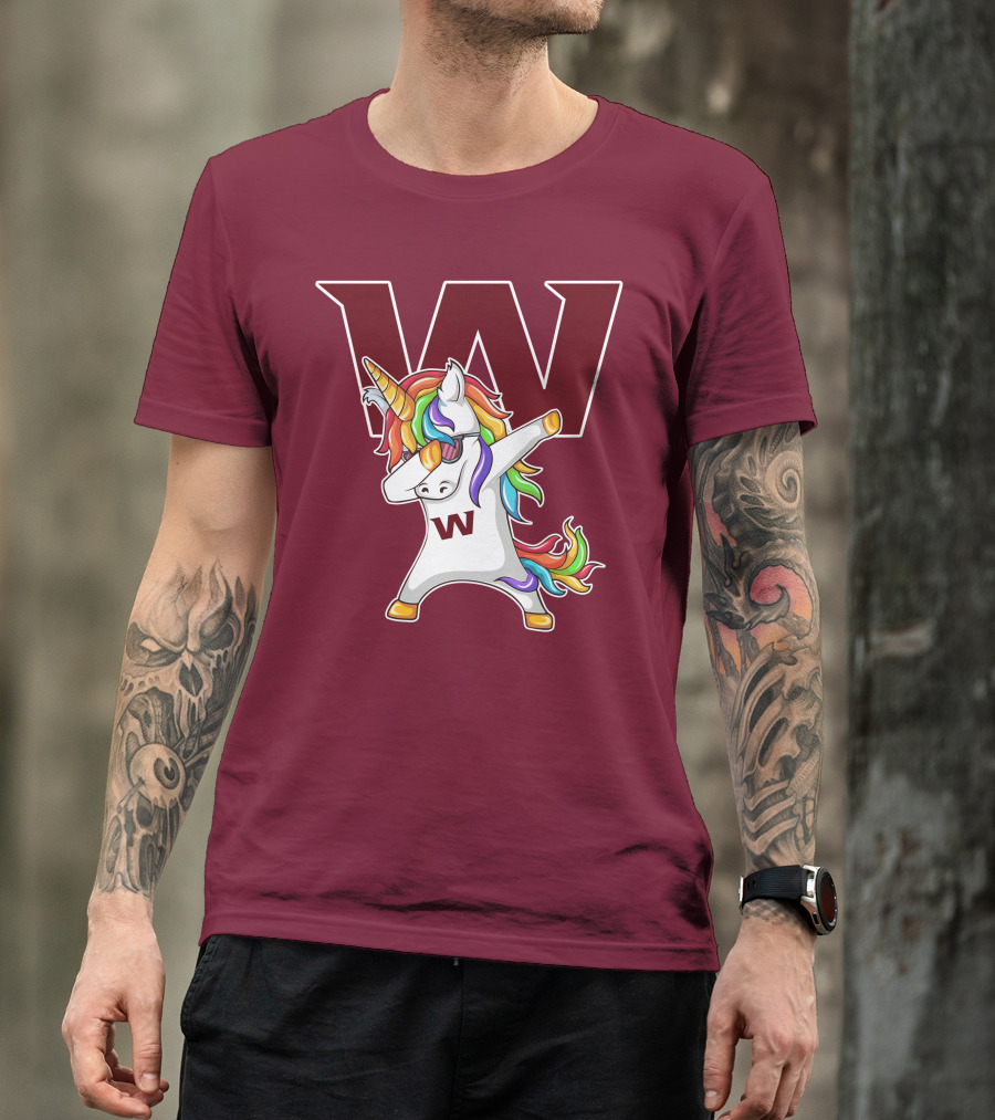 Washington Football Team Unicorn Dabbing W T-Shirt