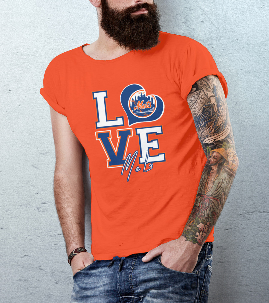 LOVE Mets New York Skyline T-Shirt