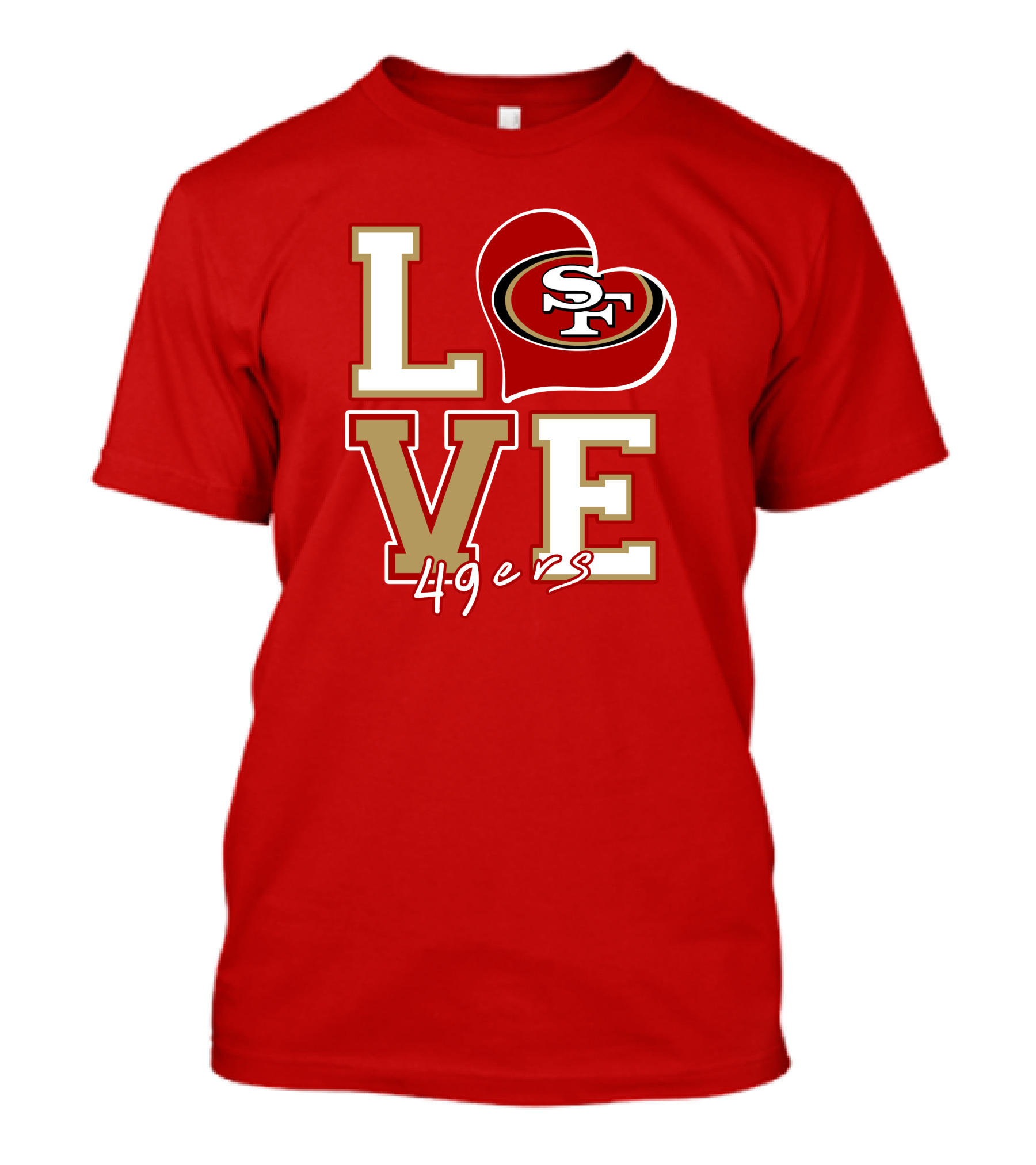 Love San Francisco 49ers Heart Sf 49ers T-Shirt