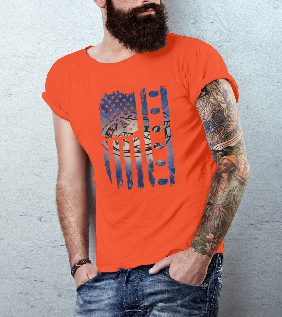 Florida Gators American Flag Stars Stripes T-Shirt