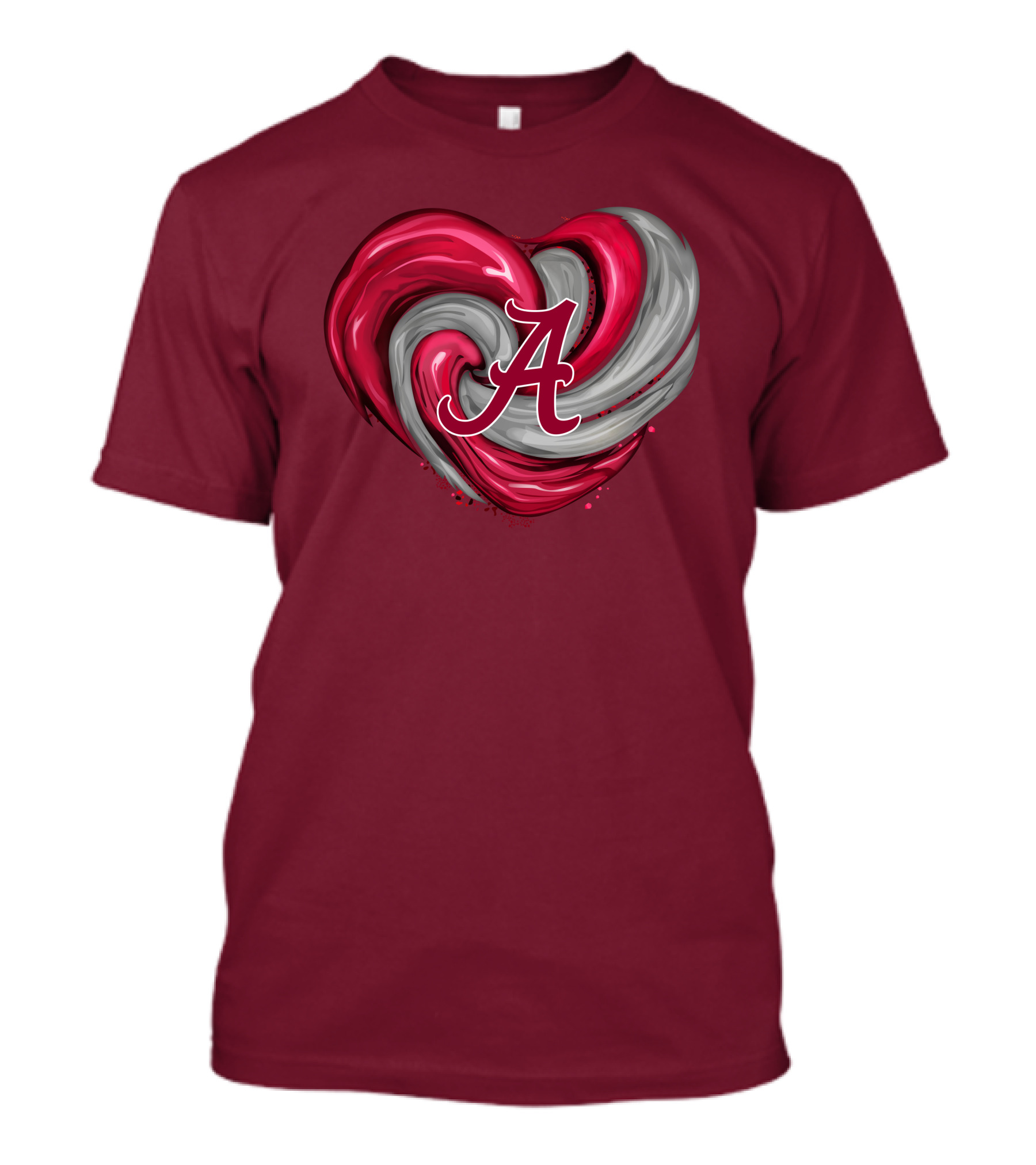 Alabama Crimson Tide Heart Swirl A T-Shirt