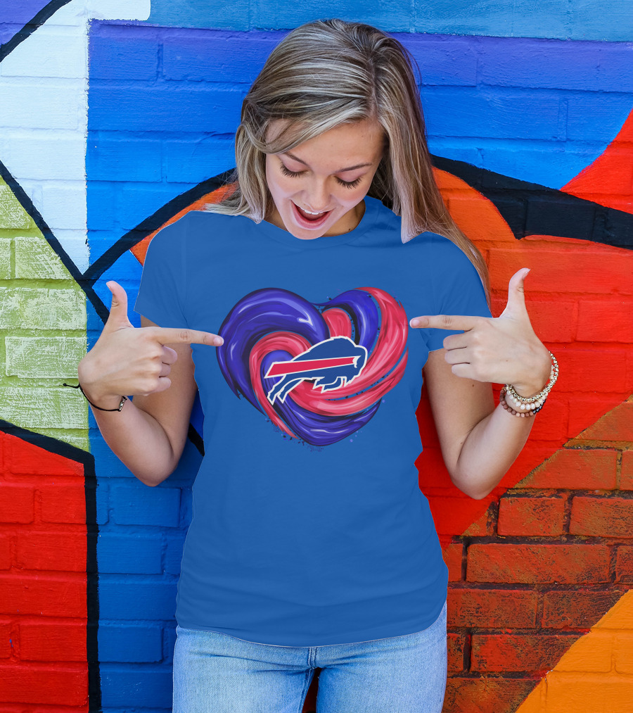 Buffalo Bills Heart Swirl T-Shirt