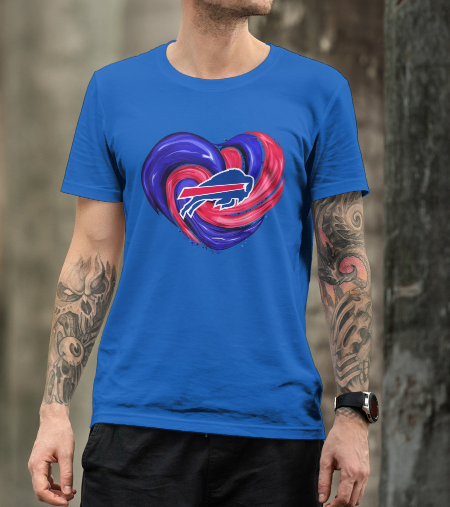 Buffalo Bills Heart Swirl T-Shirt
