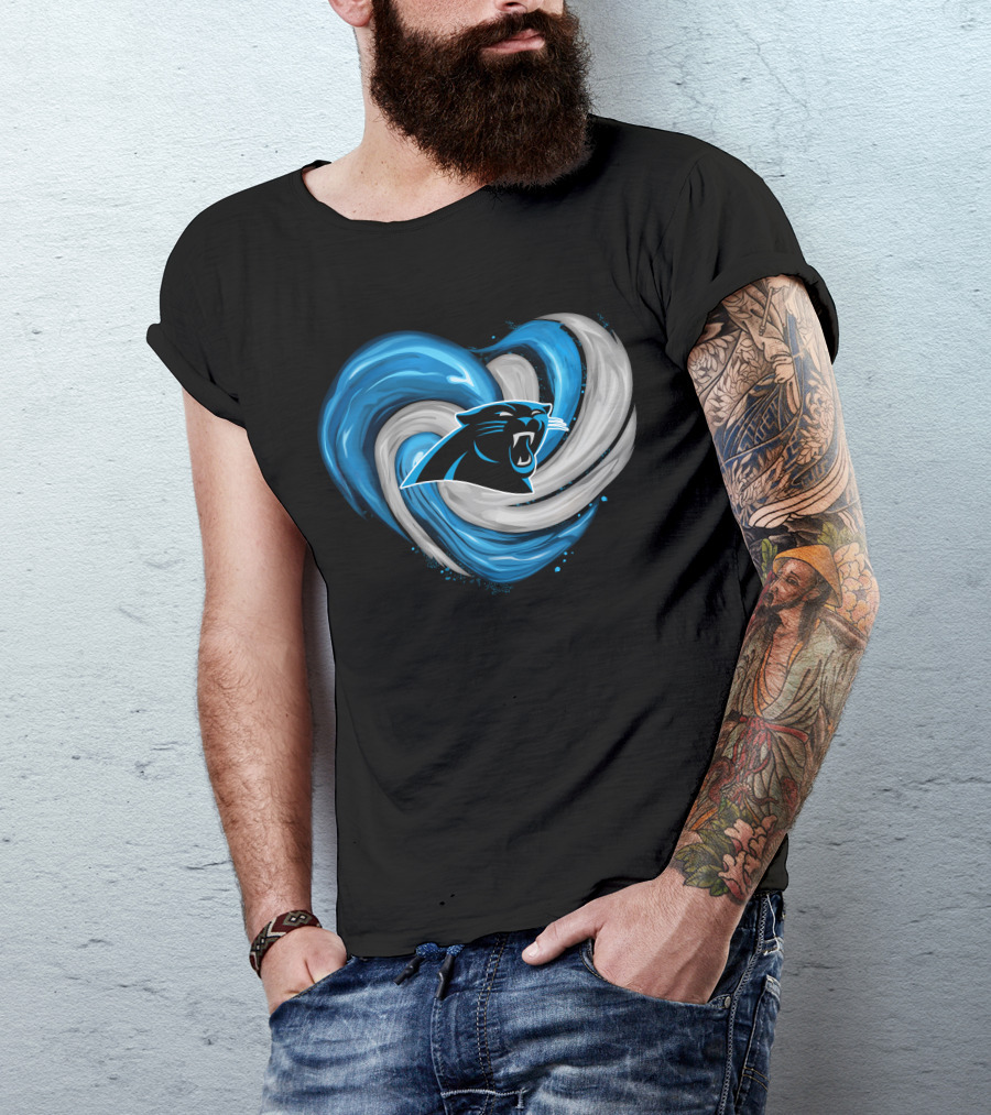 Carolina Panthers Heart Tornado T-Shirt