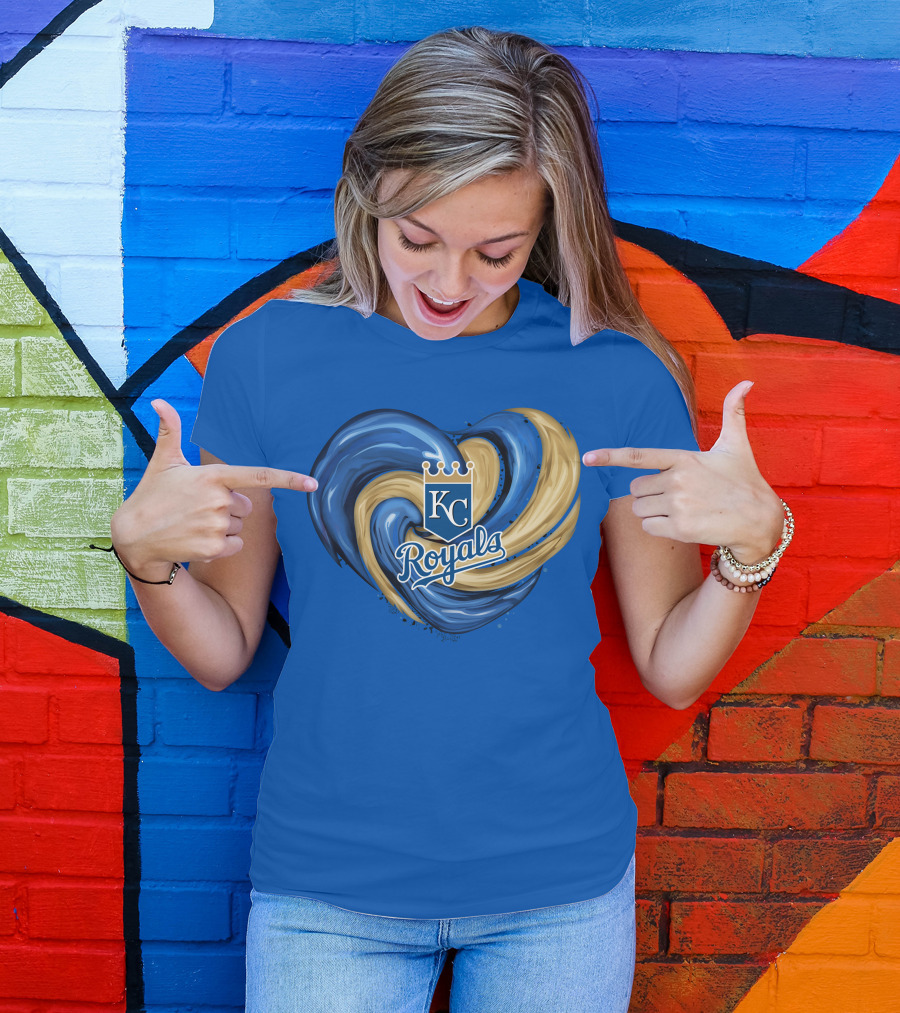 KC Royals Tornado Heart Royals Crest T-Shirt