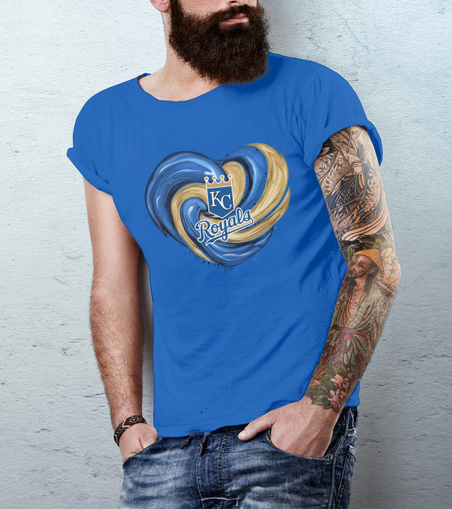 KC Royals Tornado Heart Royals Crest T-Shirt