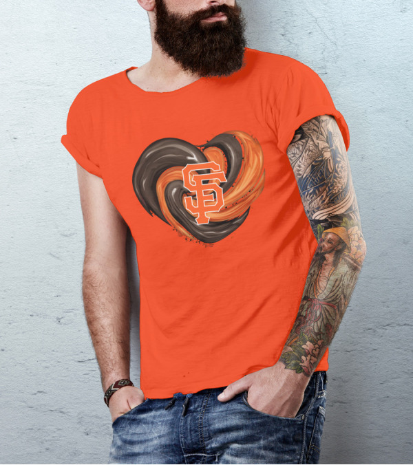 San Francisco Giants Heart Logo Swirl T-Shirt