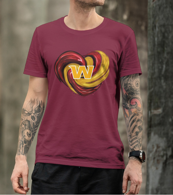 Washington Football Team Tornado Heart W Emblem T-Shirt