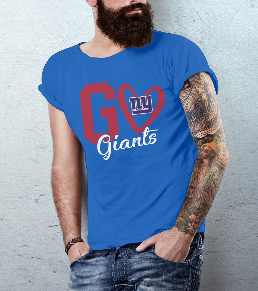 Go Giants NY Giants Heart T-Shirt