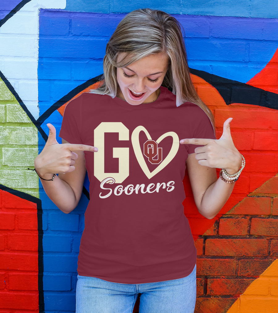 Go Sooners OU Heart T-Shirt