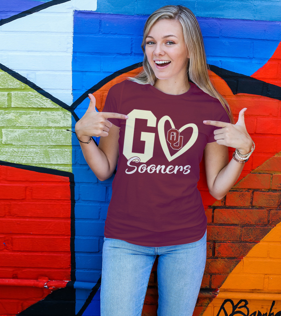 Go Sooners OU Heart T-Shirt