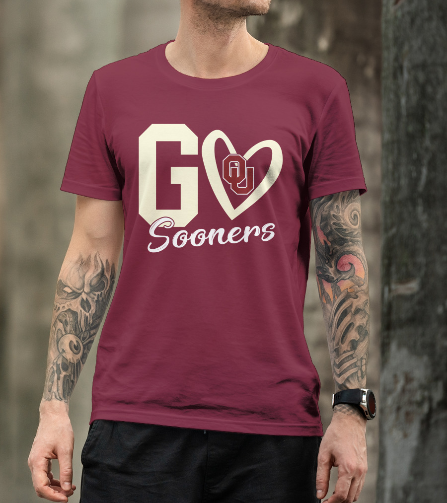 Go Sooners OU Heart T-Shirt