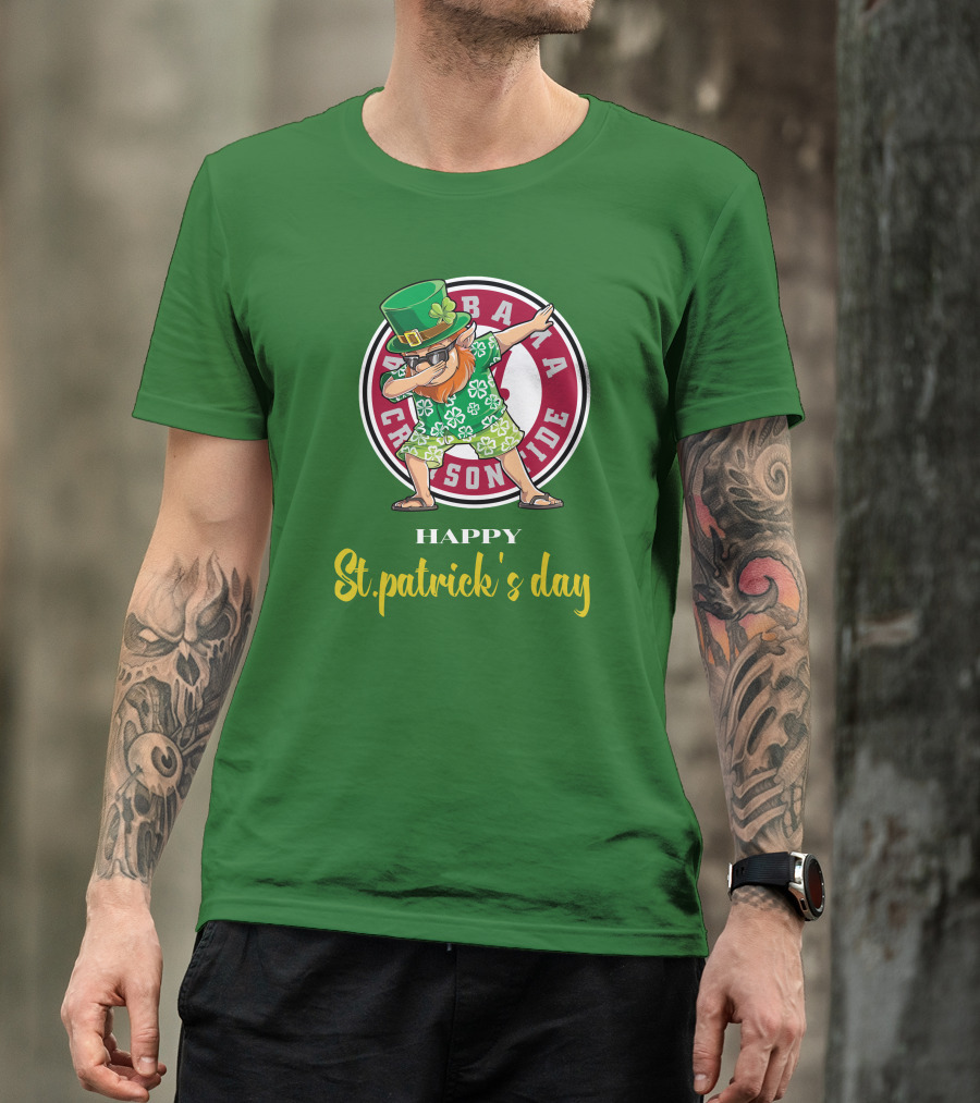 Alabama Crimson Tide St Patrick's Day Happy Dabbing Leprechaun T-Shirt