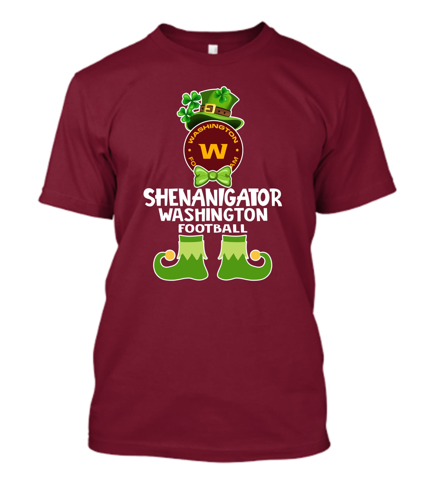 Shenanigator Washington Football Fun Leprechaun St. Patrick's Day T-Shirt