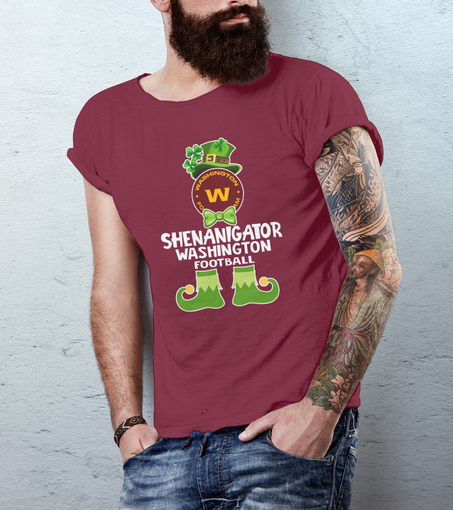Shenanigator Washington Football Fun Leprechaun St. Patrick's Day T-Shirt