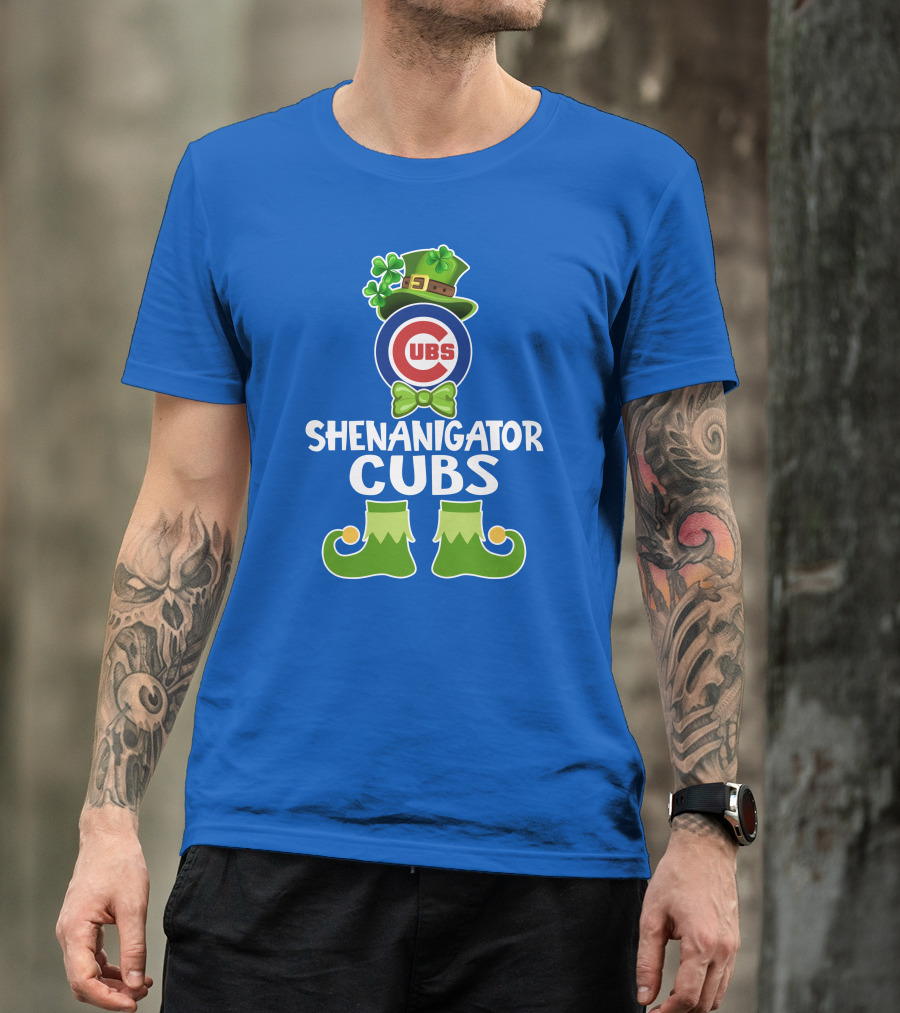 Shenanigator Leprechaun Chicago Cubs St. Patrick's Day Fun T-Shirt