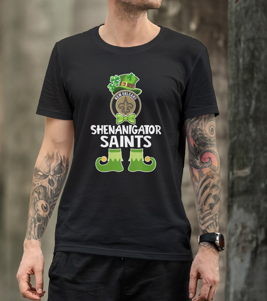 New Orleans Shenanigator Saints Funny Leprechaun St. Patrick's Day T-Shirt