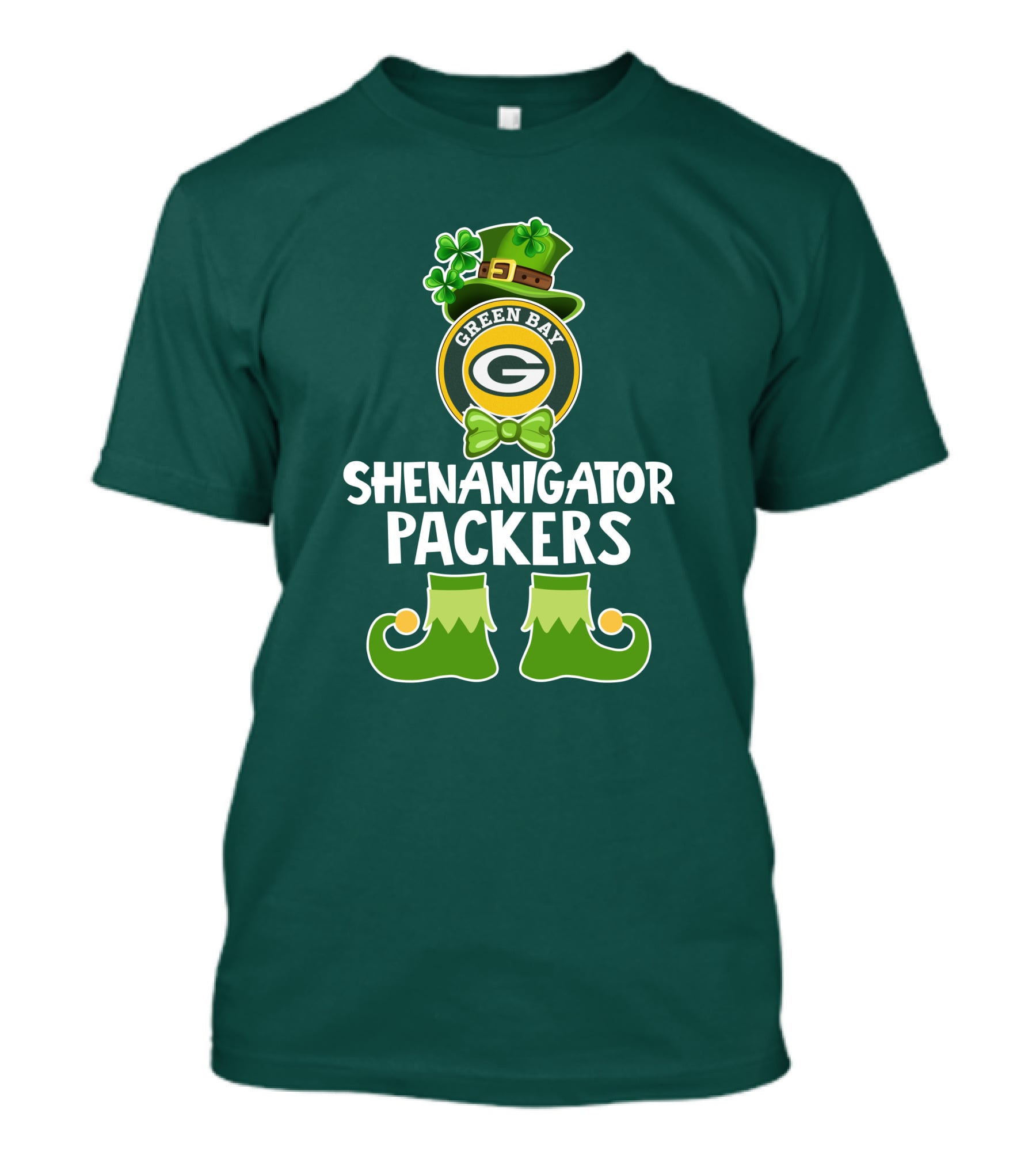Green Bay Packers Shenanigator Funny Leprechaun St. Patrick's Day T-Shirt
