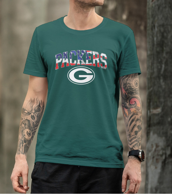 Packers G Logo American Flag T-Shirt