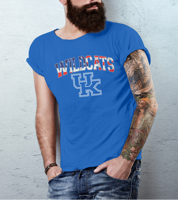 WILDCATS UK American Flag T-Shirt