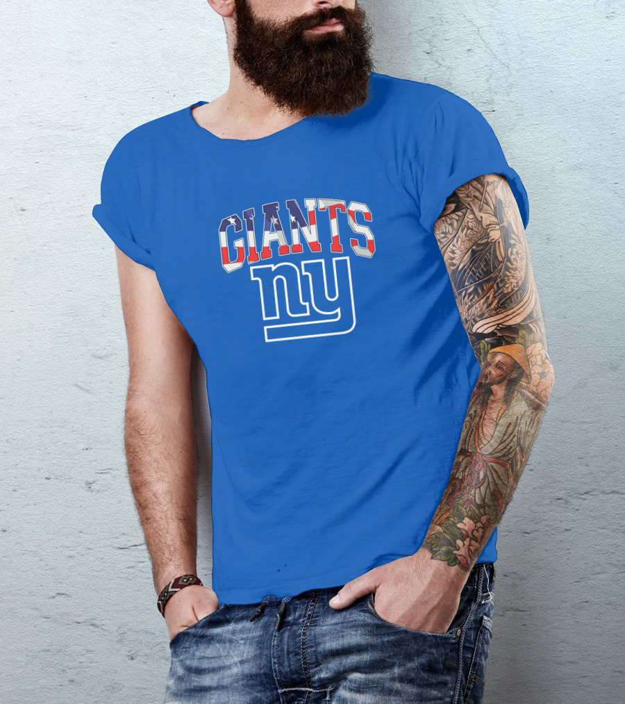 New York Giants American Flag NY T-Shirt