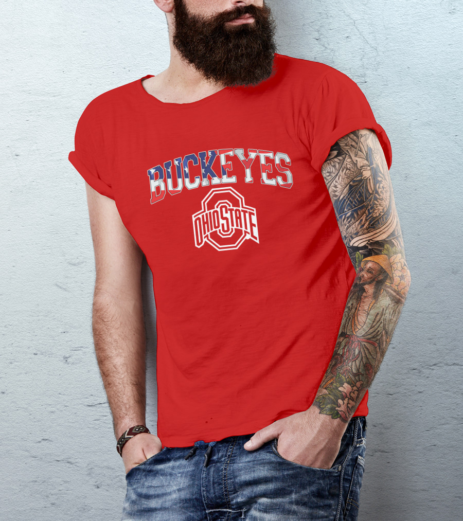 Ohio State Buckeyes American Flag Buckeyes Ohio State T-Shirt