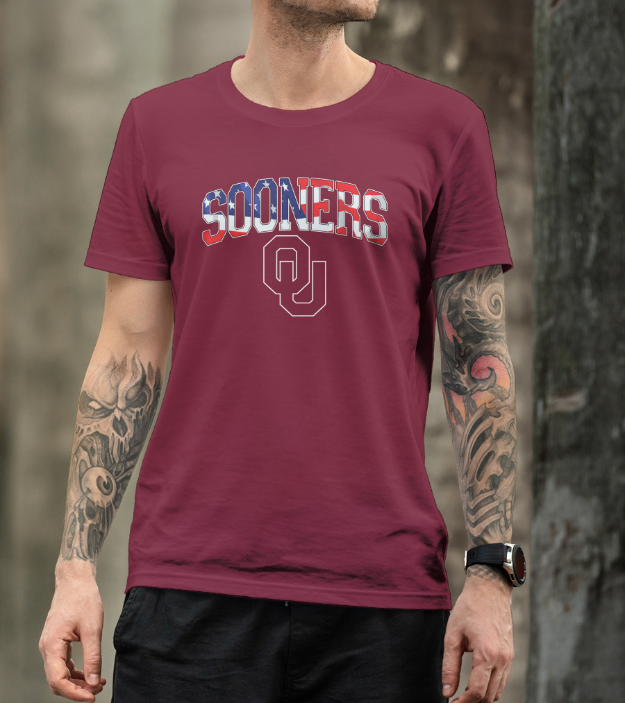 Sooners American Flag OU T-Shirt
