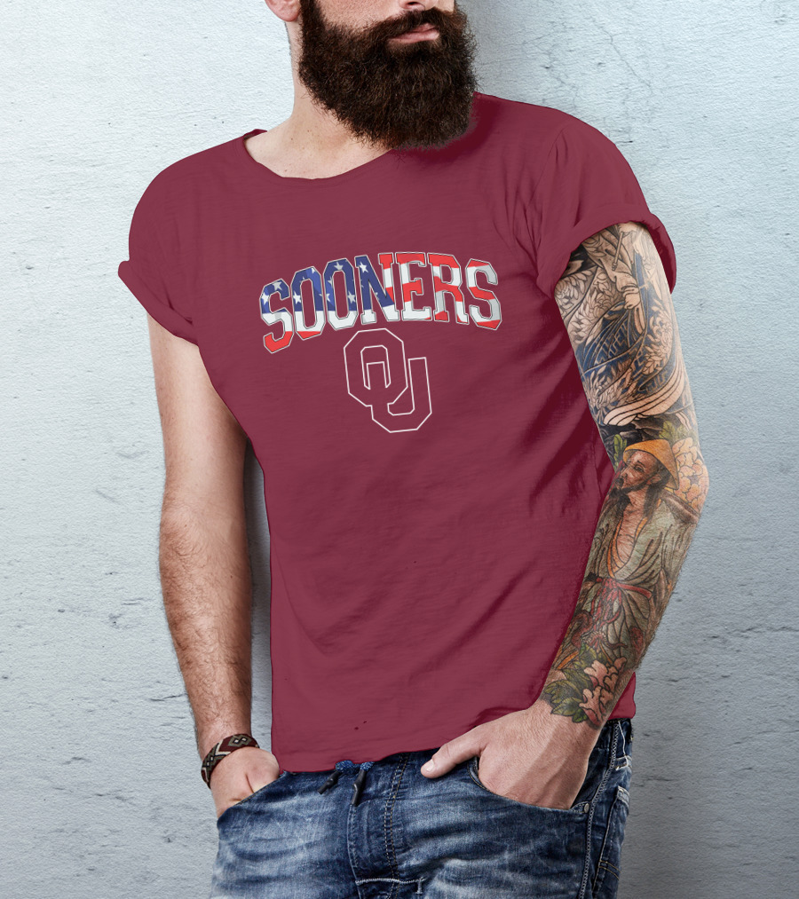 Sooners American Flag OU T-Shirt