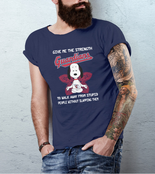 Give Me The Strength Guardians Snoopy Yoga Walk Away From Stupid People Without Slapping Them T-Shirt