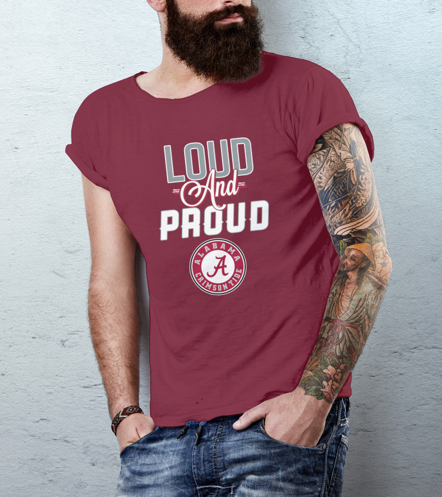 Alabama Crimson Tide Loud And Proud Enthusiast Spirit T-Shirt