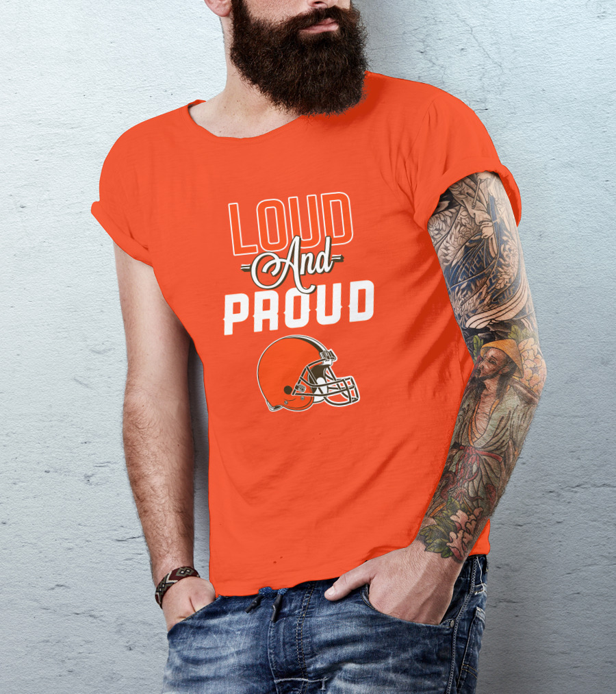 Cleveland Browns Loud And Proud Helmet T-Shirt