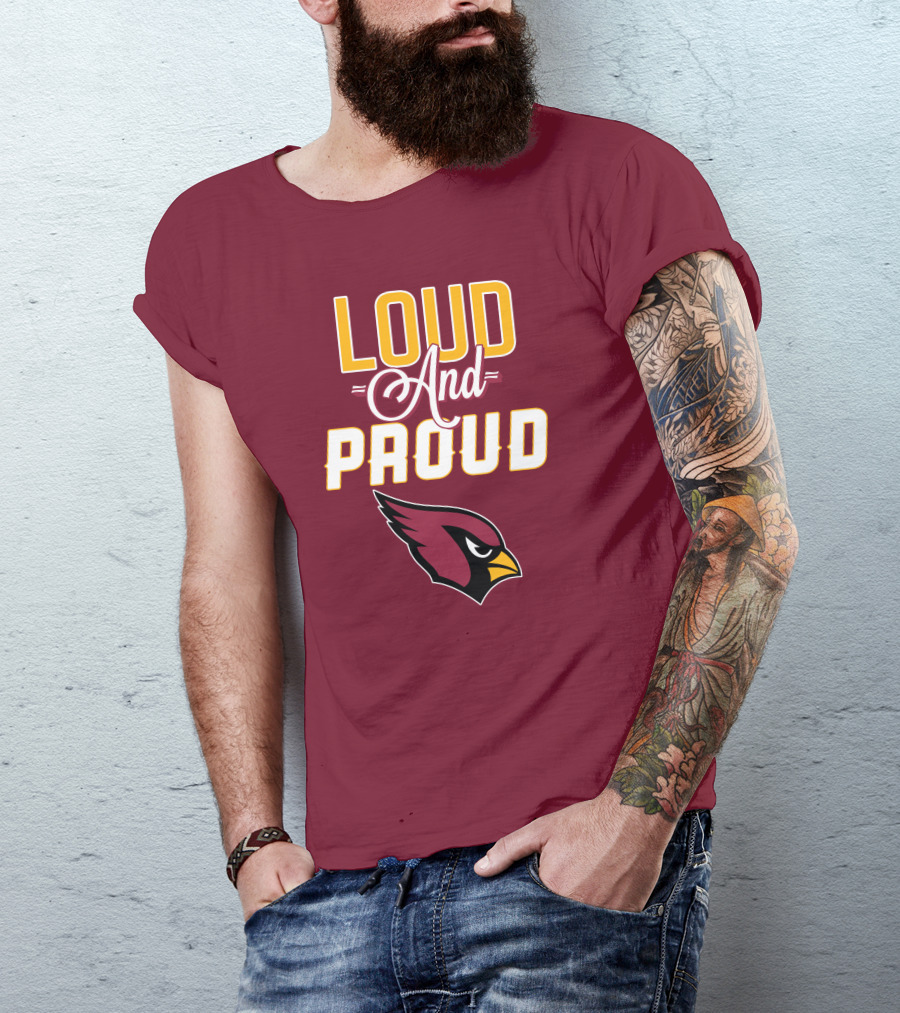 Loud And Proud Arizona Cardinals Bird Head T-Shirt