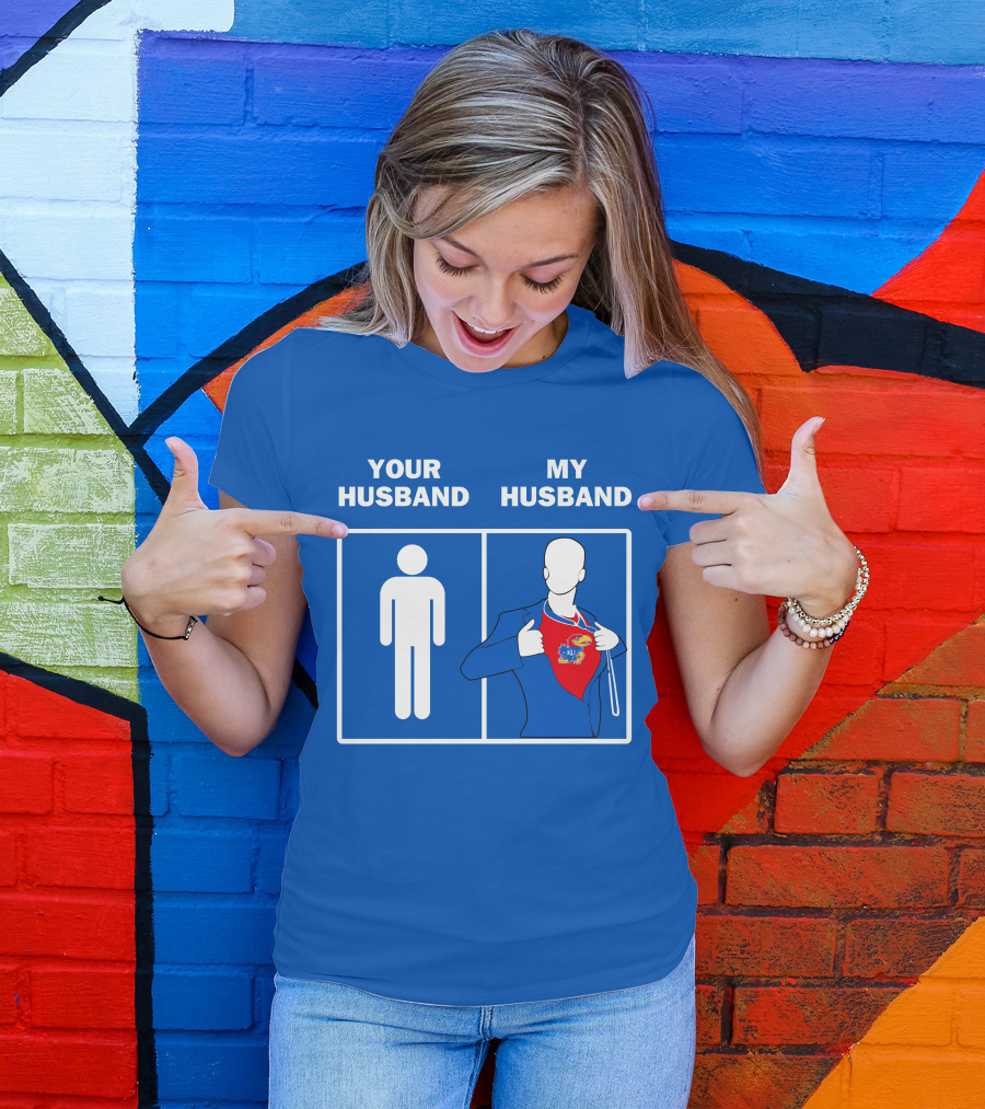 Kansas Jayhawks Your Husband My Husband Super Fan T-Shirt